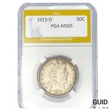 1915-D Barber Half Dollar PGA MS65
