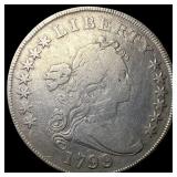1799 Silver Draped Bust Dollar ABOUT  UNCIRCULATE