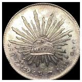1893-Mo FZ Mexico Silver 8 Reales UNCIRCULATED