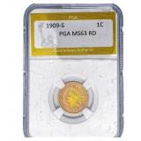 1909-S Indian Head Cent PGA MS63 RD