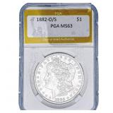 1882-O/S Morgan Silver Dollar PGA MS63