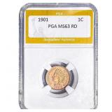 1901 Indian Head Cent PGA MS63 RD