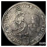1605 Saxony Silver "3 Brothers" Thaler NEARLY UN