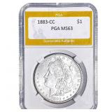 1883-CC Morgan Silver Dollar PGA MS63