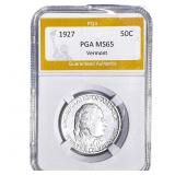 1927 Vermont Half Dollar PGA MS65