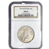 1937 Roanoke Half Dollar NGC MS66
