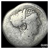 Roman Republic T. Carisius 46 BC Silver Denarius