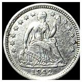 1842-O Silver Half Dime CHOICE AU