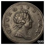 1718 Great Britain George I Copper Half Penny CHOI