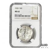 1920 Walking Liberty Half Dollar NGC MS62