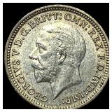 1936 Great Britain King George V Silver 3 Pence HI