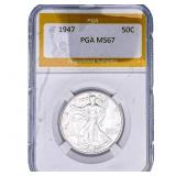 1947 Walking Liberty Half Dollar PGA MS67
