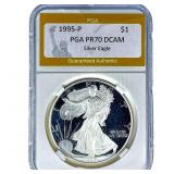 1995-P Silver Eagle PGA PR70 DCAM