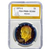 1971-S Eisenhower Dollar PGA PR68+ DCAM Monster