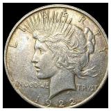1922 Silver Peace Dollar CLOSELY UNCIRCULATED