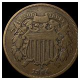 1864 Bronze Two-Cent Piece LIGHTLY CIRCULATED