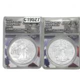 [2 Coins] 2021 Silver Eagle ANACS MS70