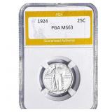 1924 Standing Liberty Quarter PGA MS63