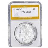 1880-O Morgan Silver Dollar PGA MS63