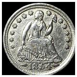 1854-O Silver Half Dime CHOICE AU