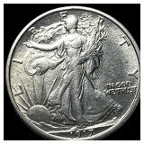 1917 Walking Liberty Half Dollar CLOSELY UNCIRCULA