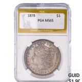 1878 Morgan Silver Dollar PGA MS65