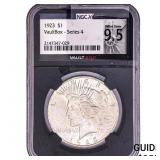 1923 Silver Peace Dollar NGC MS9.5 Vaultbox Series