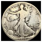 1916-D Silver Walking Liberty Half Dollar NICELY C