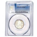 1945-S Jefferson Nickel PCGS MS67