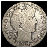 1914 Barber Half Dollar NICELY CIRCULATED