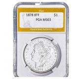 1878 8TF Morgan Silver Dollar PGA MS63