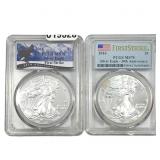 [2 Coins] 2016 Silver Eagle PCGS MS70