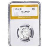 1932-D Washington Silver Quarter PGA MS64