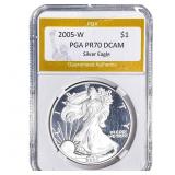 2005-W Silver Eagle PGA PR70 DCAM