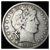 1903-O Silver Barber Half Dollar NEARLY UNCIRCULAT