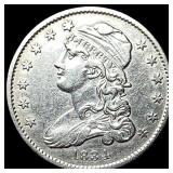 1834 Capped Bust Quarter NEARLY UNCIRCULATED