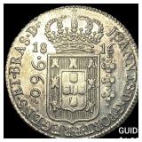 1816-B Brazil, Joao Silver 960 Reis CLOSELY UNCIRC