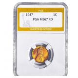 1947 Wheat Cent PGA MS67 RD