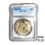 1889-CC Morgan Silver Dollar ICG VG10