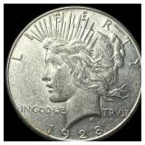 1928-S Silver Peace Dollar CLOSELY UNCIRCULATED