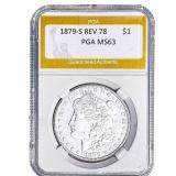 1879-S REV 78 Morgan Silver Dollar PGA MS63