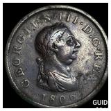 1806 Great Britain Copper Penny NEARLY UNCIRCULATE