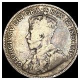 1912 Canada Silver 25 Cents NEARLY UNCIRCULATED