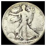 1921-D Silver Walking Liberty Half Dollar  NICELY