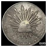 1880 Mexico Silver 8 Reales NEARLY UNCIRCULATED