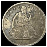 1863-S Silver Seated Liberty Half Dollar  NEARLY