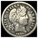 1896-O Silver Barber Dime LIGHTLY CIRCULATED