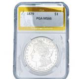 1879 Morgan Silver Dollar PGA MS66