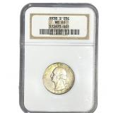 1938-S Washington Silver Quarter NGC MS65
