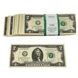 2017 Green Seal Note $2 in Bundle